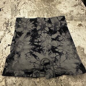 Gray and Black Tie-Dye Shorts